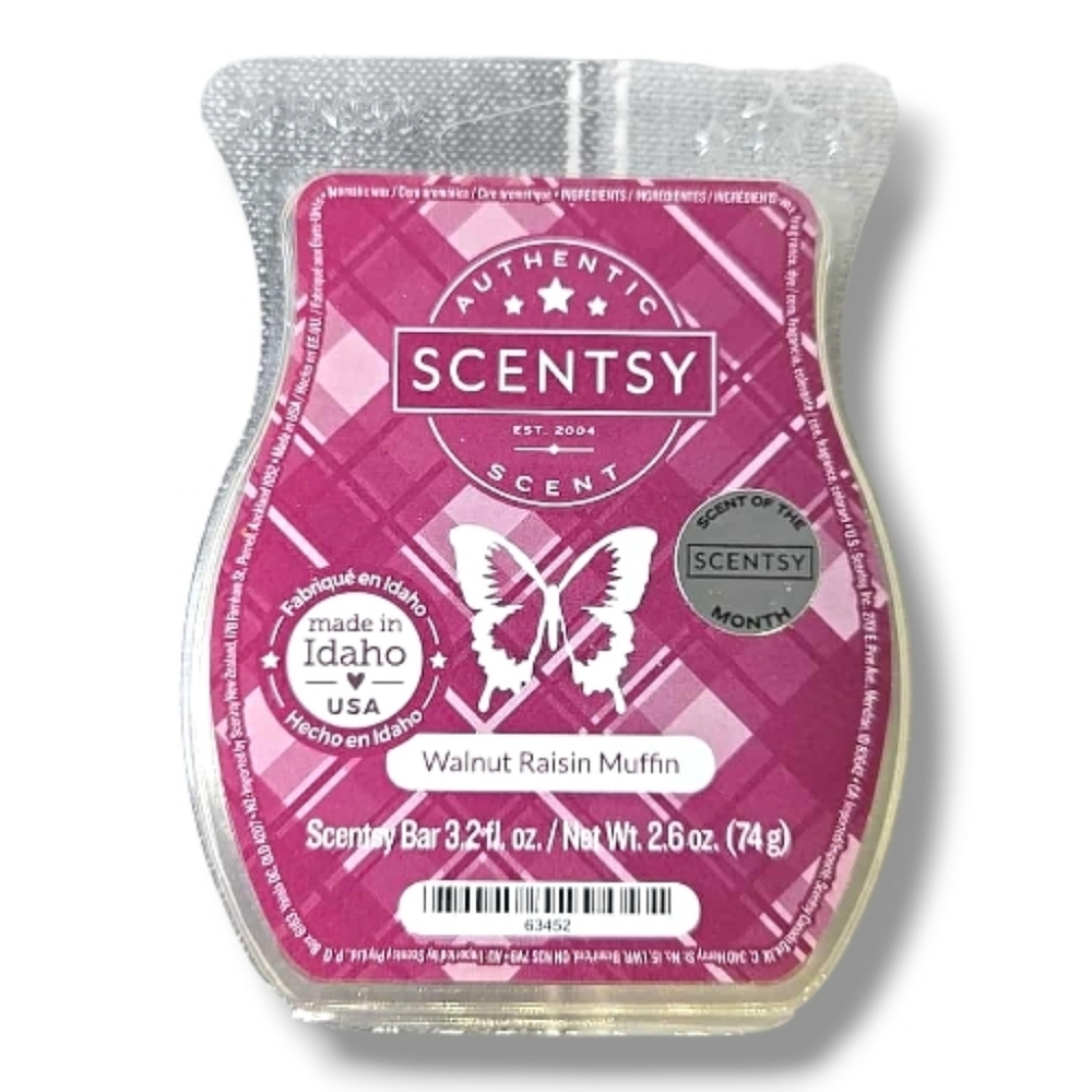 Scentsy Bar - WALNUT RAISIN MUFFIN ~ Wax 3.2 Oz - New - Scent of the Month